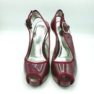 Funky Grape Patent Leather Platform Sandals